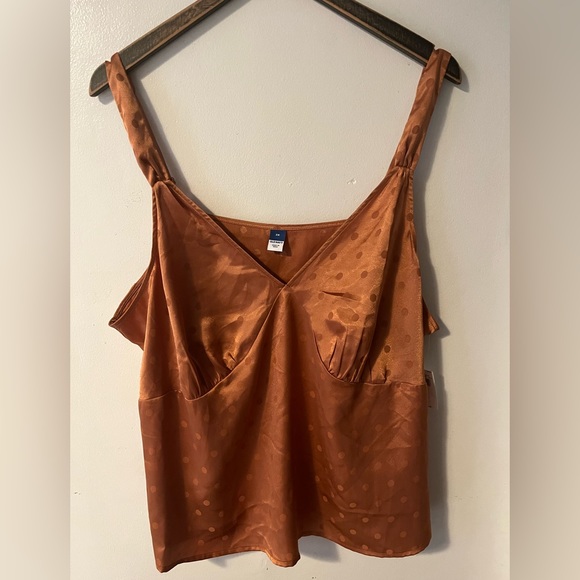 Polka Dot Satin Jacquard Cami Top - Picture 3 of 11